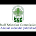 Staff Selection Commission 2019-2020 annual calendar for exam schedule