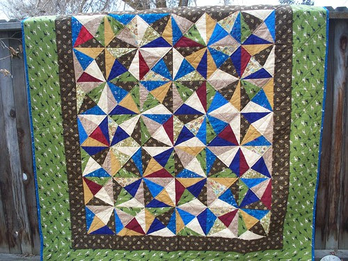 finished crackle quilt