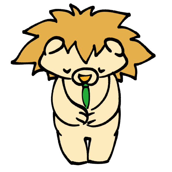 お辞儀をするライオンのイラスト かわいいフリー素材が無料のイラストレイン