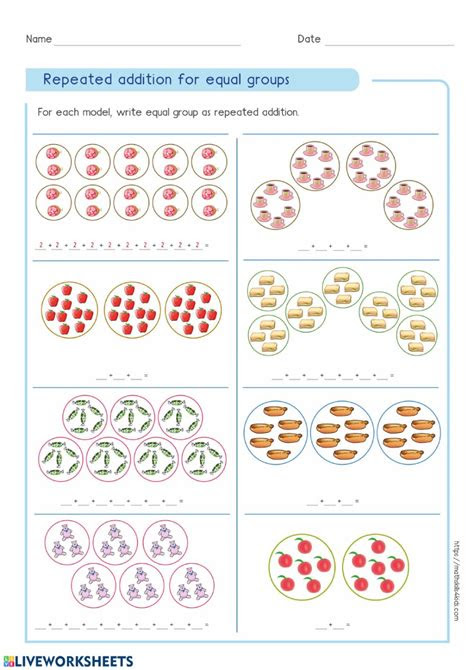When it's time to move on to multiplication from addition and subtraction, students are often challenged by the prospect of memorizing these facts. equal groups multiplication worksheets times tables worksheets