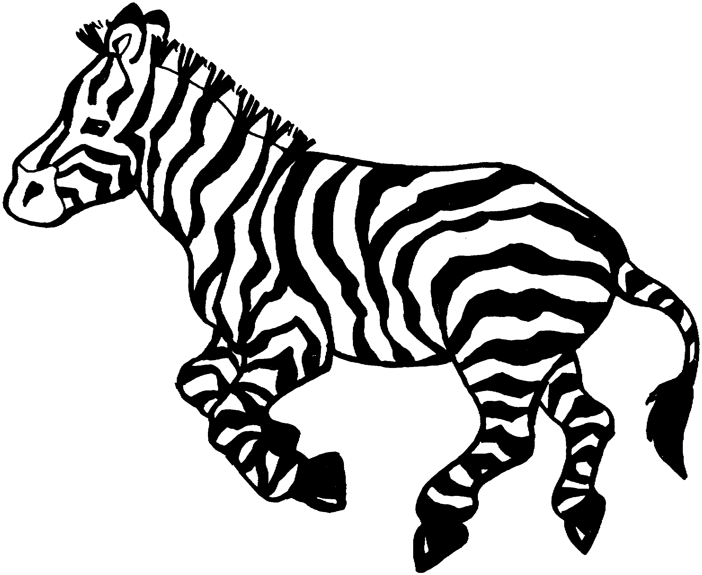 Download Free Zebra Coloring Pages