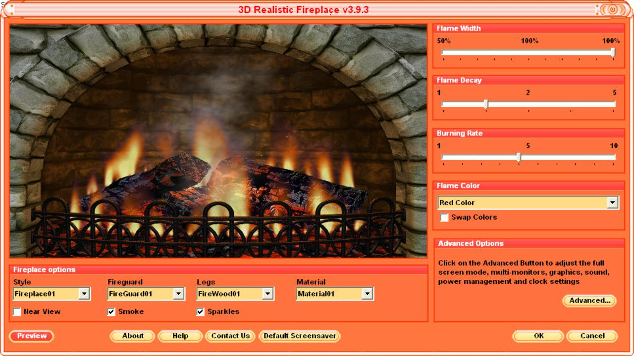 Fireplace Screensaver