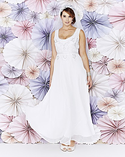 Beaded Sleeveless Wedding Dress