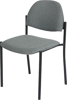 Global Custom Comet Stacking Reception Chair without Arms, Premium Grade, Gray/Black