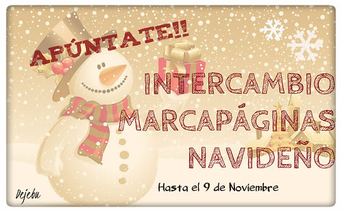 Intercambio de marcapaginas navideño