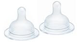 Coddlelife Stage 2 Original Vented Silicone Nipple, 2-Pack