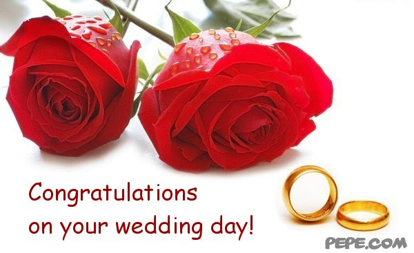 Congratulations on your wedding day! - greeting card on 