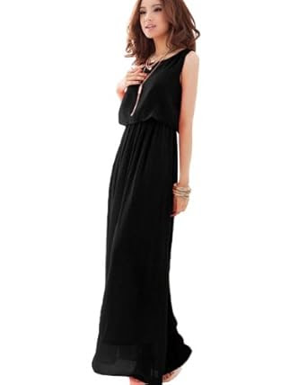 DAYISS® Women Ladies Boho Maxi Dress Chiffon Sleeveless ...