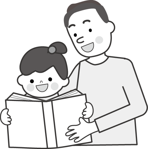 本の読み聞かせのイラスト 無料イラスト フリー素材