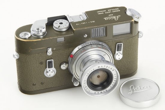 olive green Leica M4 camera
