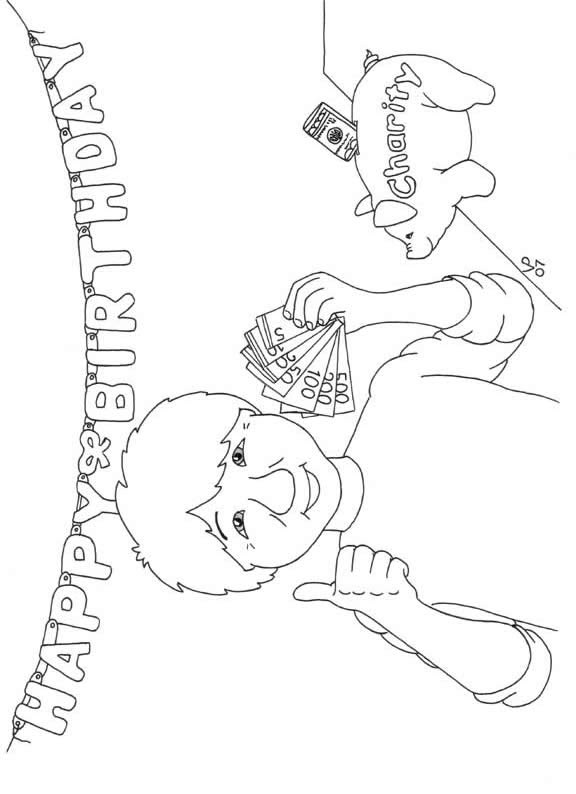 Happy New Year Coloring Pages Kids. Happy birthday coloring pages