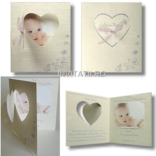 Invitatie Botez Cu Poza Model Creatie Originala Cod Bf11