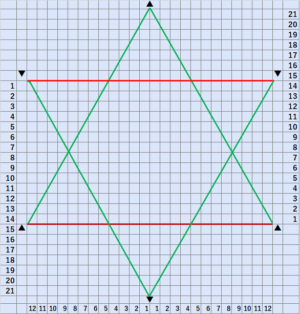 六芒星 一筆書きとコンパスなしで書く方法 M君