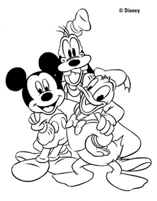 Mickey Con Pluto Y Con Donald Colorear Mickey Mouse Mickey Y Sus Dos Amigos El Perro Pluto Y El Pato Donald Dibujosa Com