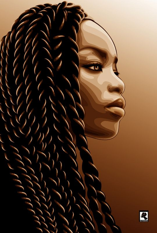 Amazing black hair art pictures and paintings