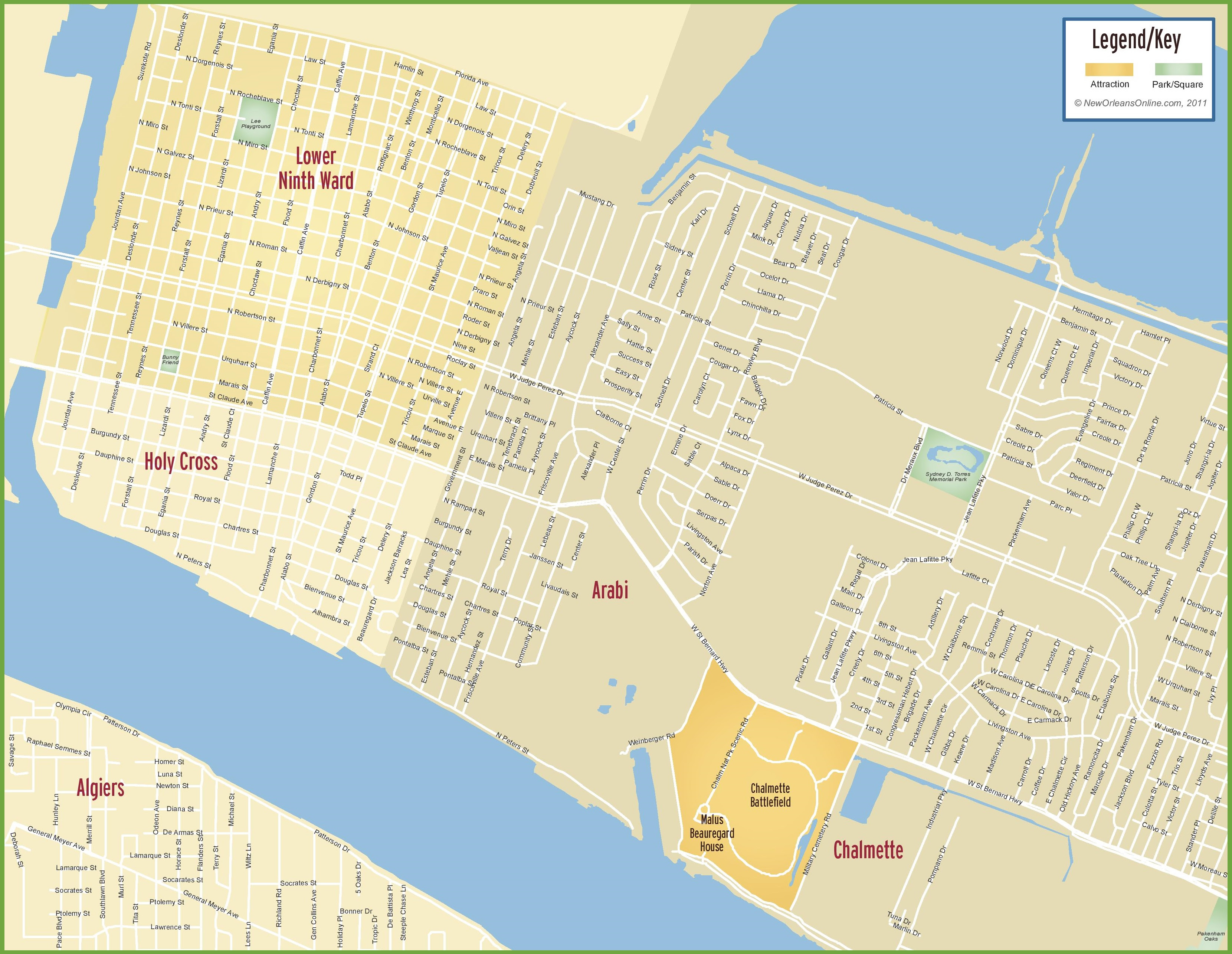 ninth ward new orleans map New Orleans Ninth Ward Map ninth ward new orleans map