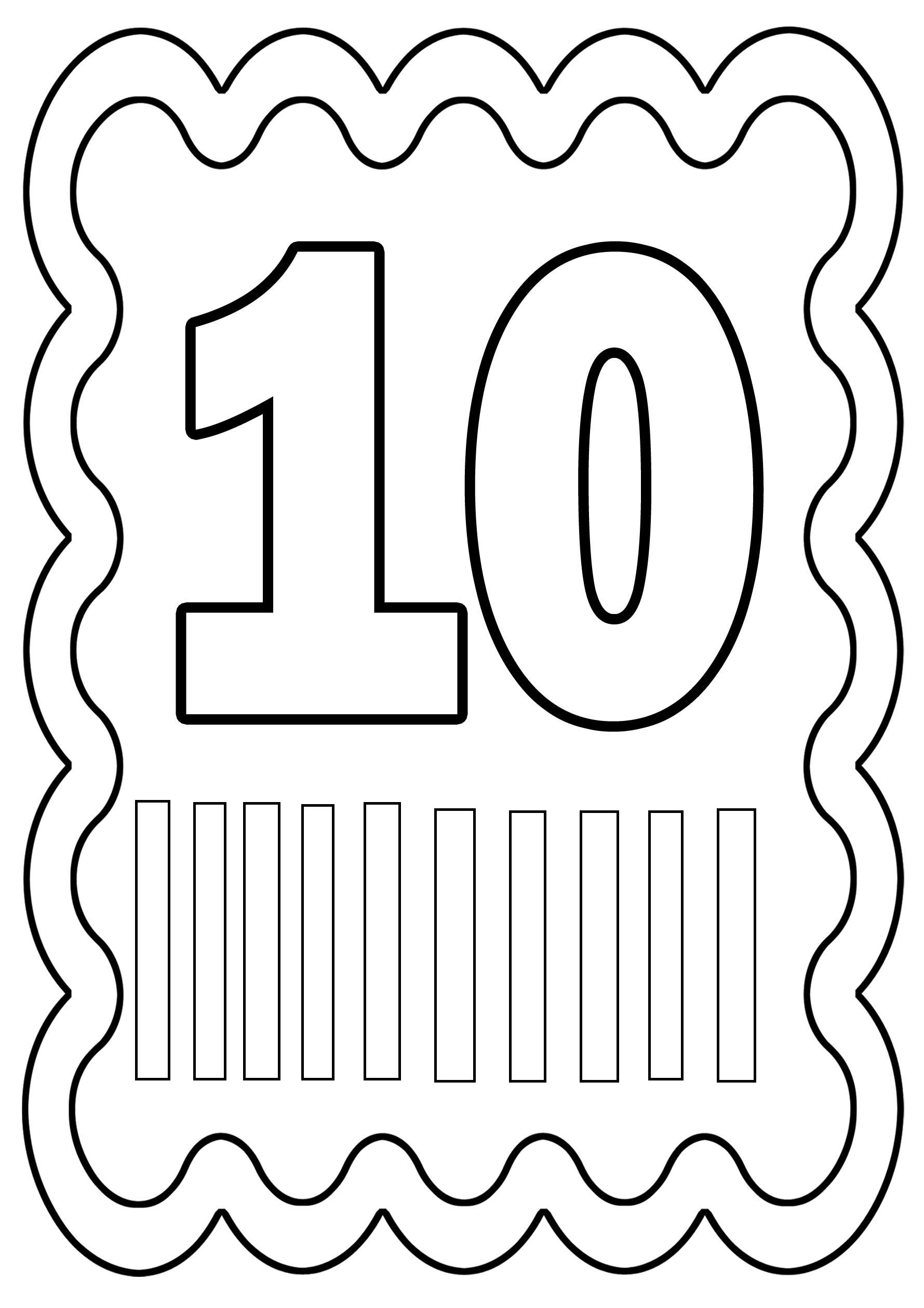 51 dessins de coloriage chiffres à imprimer sur LaGuerche.com  Page 2