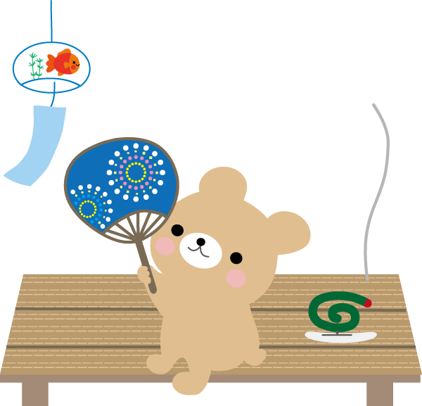 夏のイラスト 夏休み 花火 風鈴 無料イラスト フリー素材