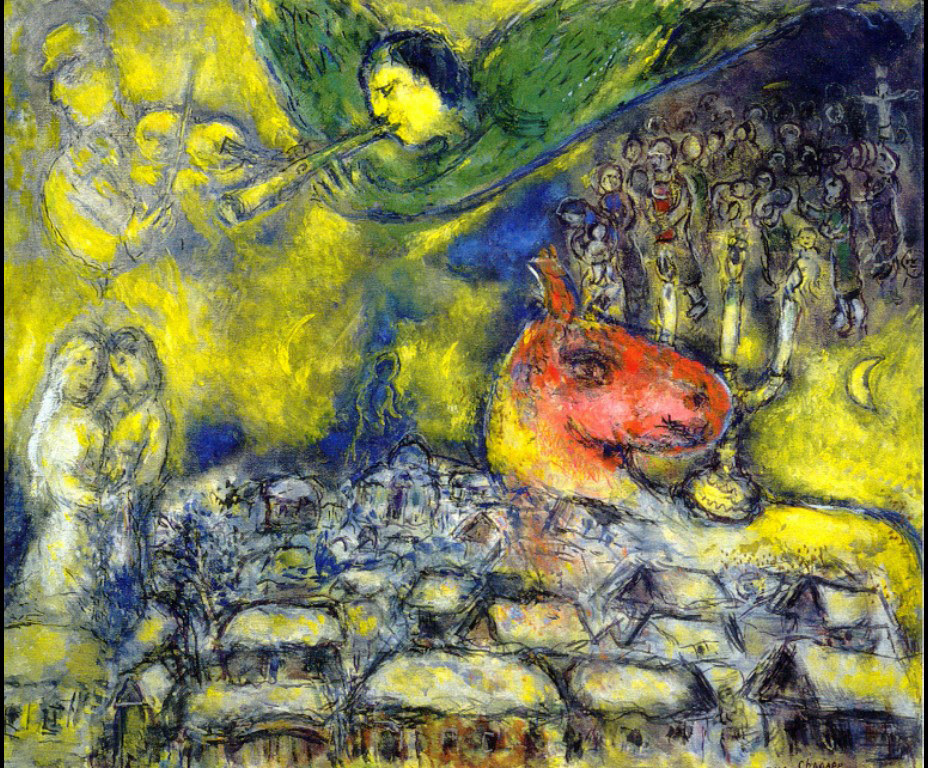Angel over Vitebsk Chagall Marc