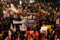 Una de las protestas en  contra de los altos precios. Foto: AP