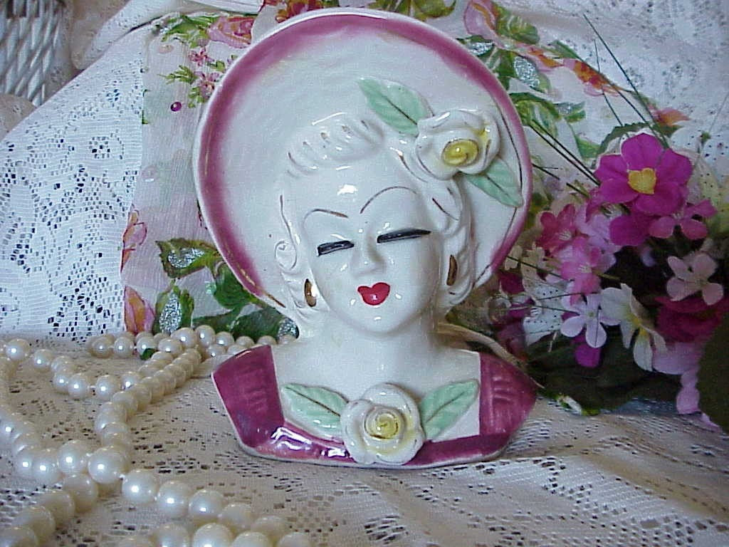 Vintage LADY Head VASE 1960