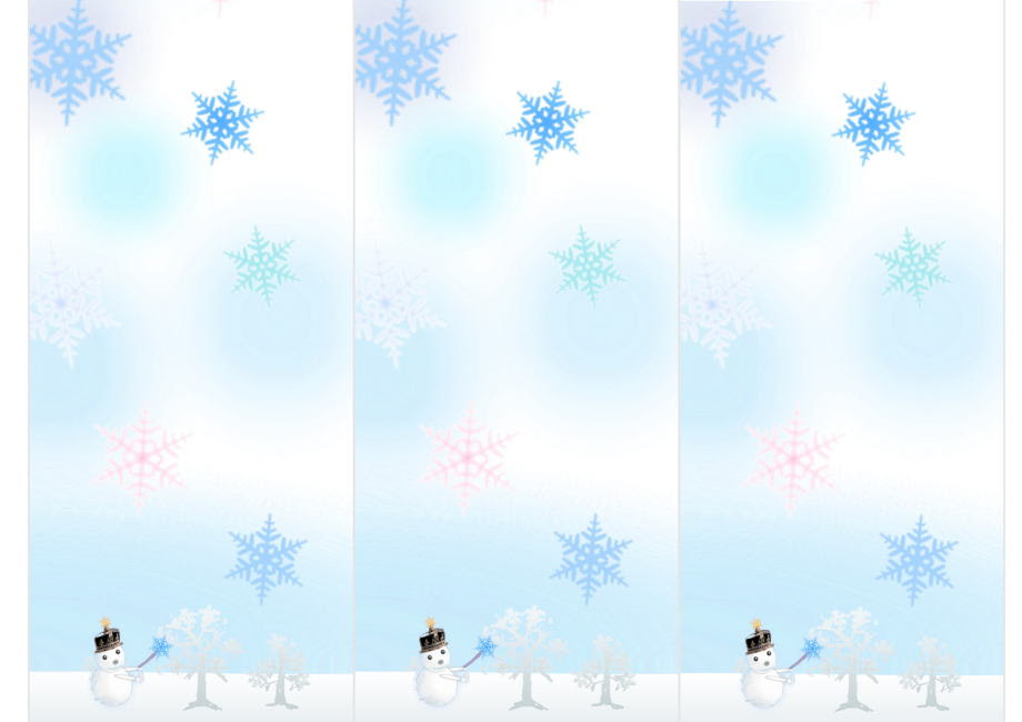 季節の一筆箋 無料テンプレート 雪の精 Template Million テンプレートミリオン