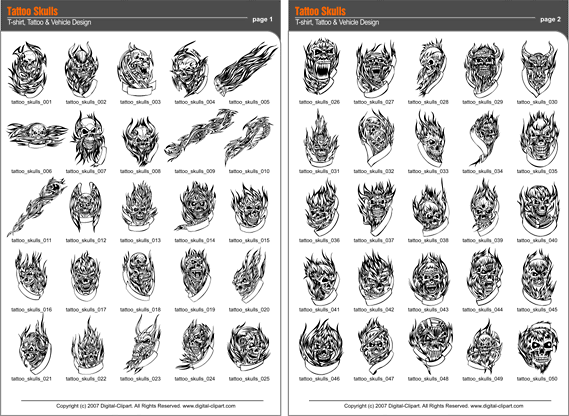 Bring it to Your Favorite Tattoo Artist! skull tattoo designs