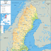 Swden Map - The map shows sweden and neighboring countries with international borders, the national capital stockholm, province capitals, major cities, main roads, railroads, and major airports.