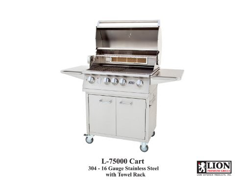 Lion 32 Inch Stainless Steel Propane Gas Grill On Cart