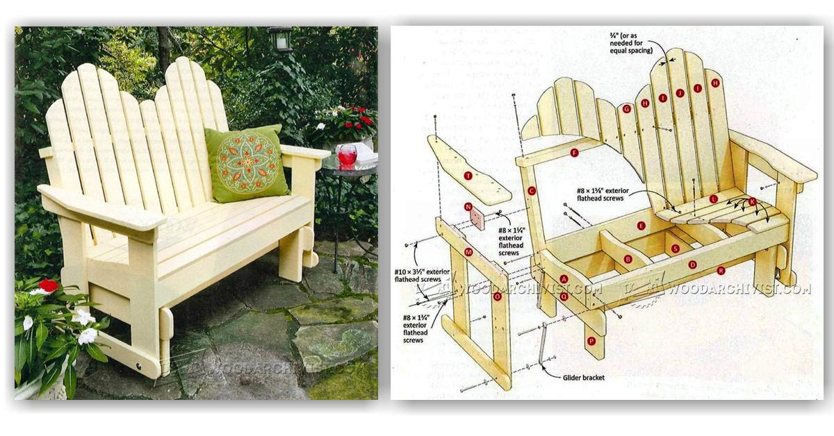 Adirondack Glider Bench Plans • WoodArchivist