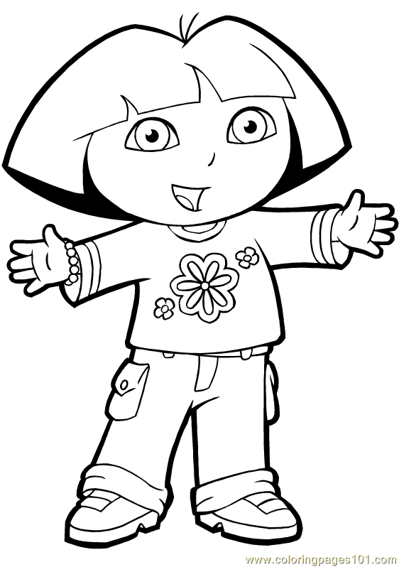 Download Dora Picture coloring page - Free Printable Coloring Pages