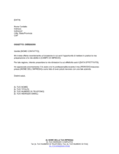 Esempio lettera di intenti