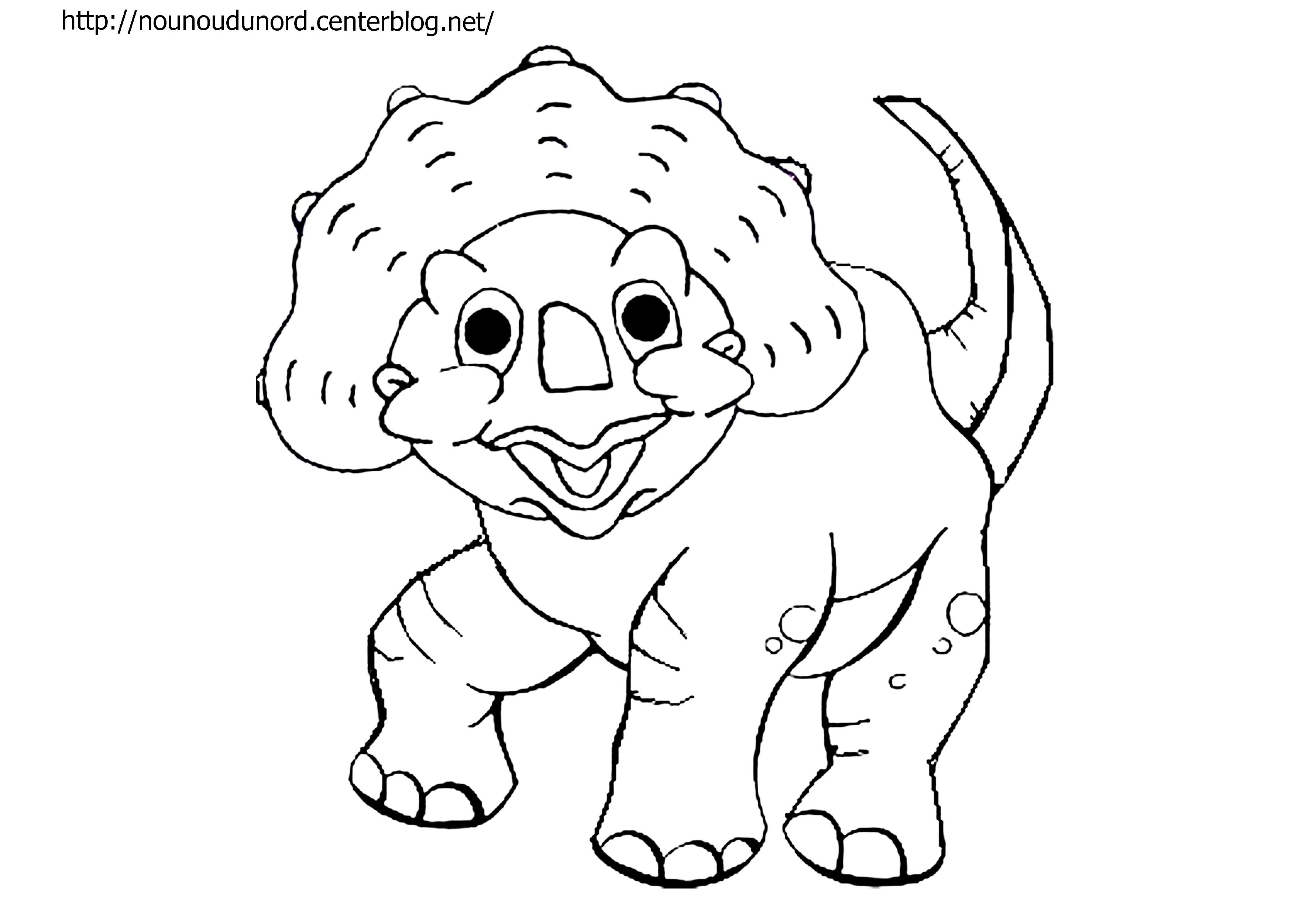 Coloriage Petit dinosaure dessiné par nounoudunord