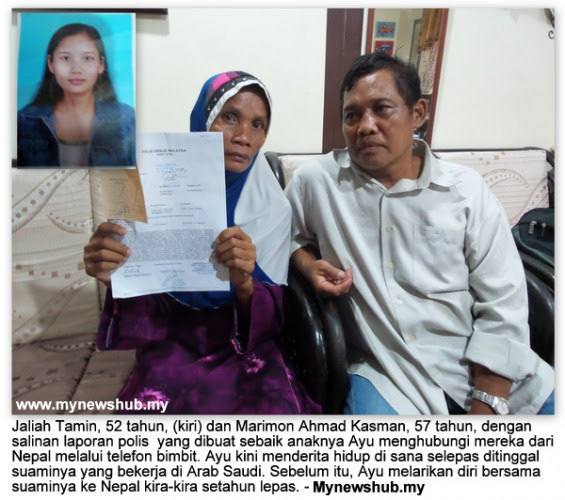 Wanita Malaysia Lari Ikut Suami Ke Nepal Diberi Makan Babi Rayu Mahu Pulang