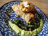 lentil sprout spring rolls with shrimp