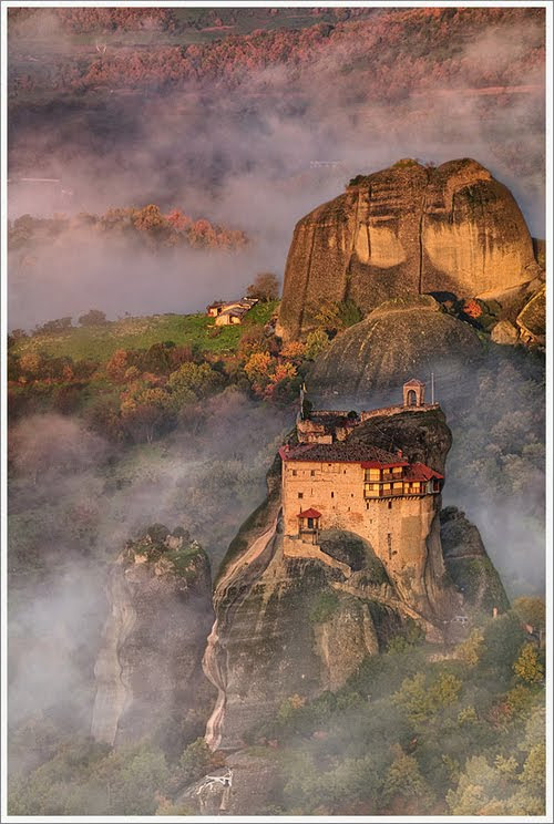 Fog, Meteora, Greece