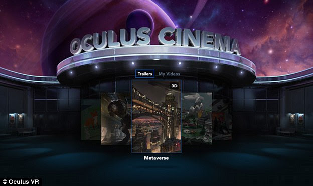 Oculus Cinema is a virtual movie theater, where you can playback your favorite 2D and 3D movies in a variety of theater environments