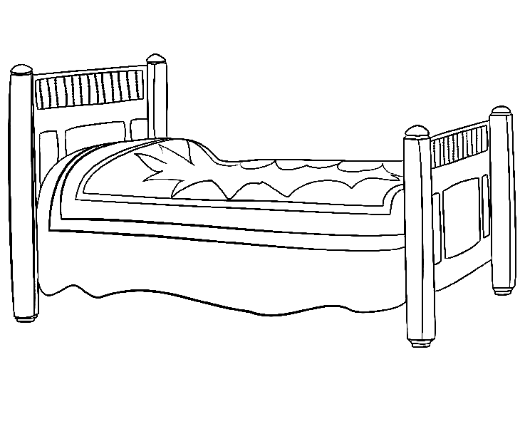 draw a bed Colouring Pages (page 3)
