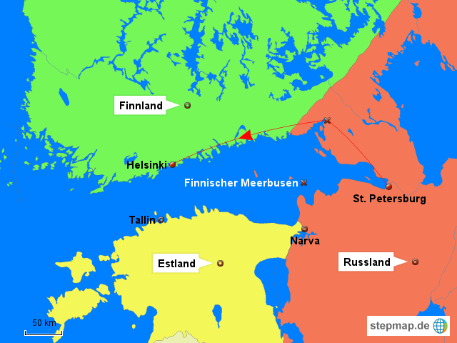 St. Petersburg - Helsinki von nordkap1860 - Landkarte für ...