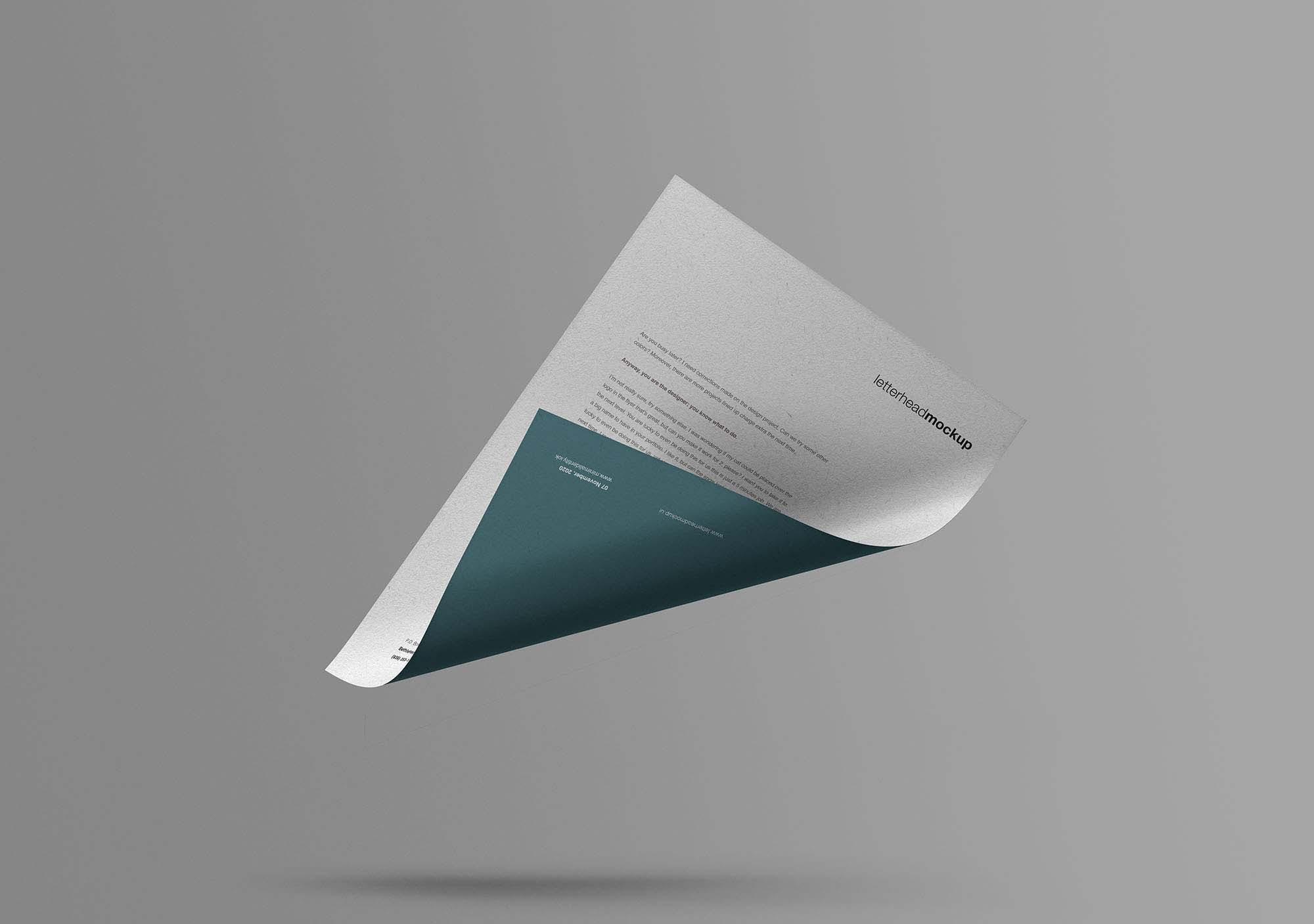 Download Free Floating A4 Paper Mockup Psd