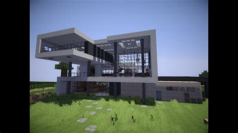 minecraft modern house  modernes haus hd youtube