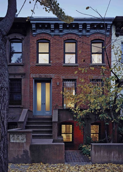 Transitional Exterior by Delson or Sherman Architects pc