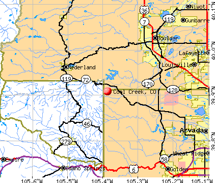 Coal Creek Canyon Colorado Map Coal Creek, Colorado (CO 80403, 81221) profile: population, maps 