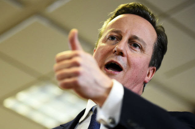 British Prime Minister David Cameron gestures as he addresses the media after a European Union leaders' summit in Brussels, Belgium, February 19, 2016. Cameron said on Friday he would campaign with all his "heart and soul" for Britain to stay in the European Union after he won a deal about the so-called Brexit, in Brussels which offered his country "special status". REUTERS/Dylan Martinez ORG XMIT: DJM126