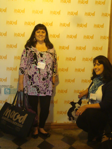 Sherril and Stephanie with the Step and Repeat at Mood