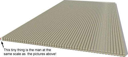 A man standing next to one trillion dollars