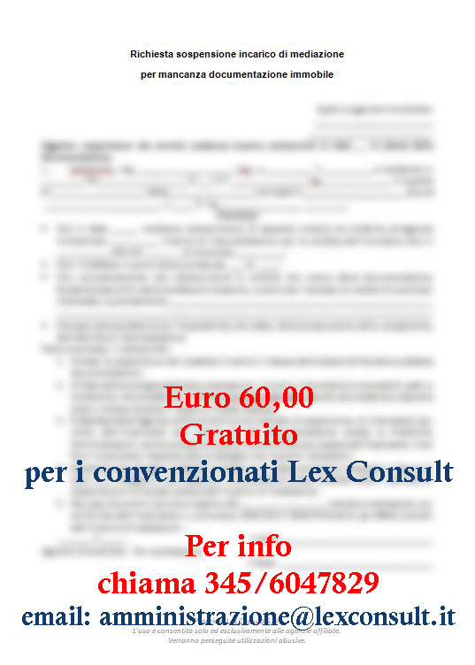 LETTERA - COMUNICAZIONE DI CORTESIA DI VENDITA IMMOBILE