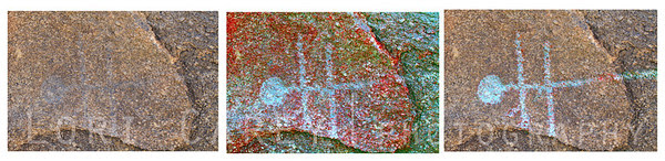 Alabama Hills petroglyphs enhanced using Dstretch