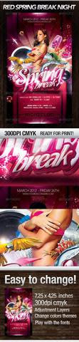 GraphicRiver Red Spring Break Nights