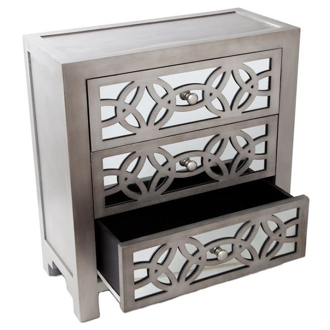 Karratha 3 Drawer Accent Chest By Willa Arlo Interiors : 1 : With mirrored accents and a gold frame, this chest of drawers is a glam statement piece.